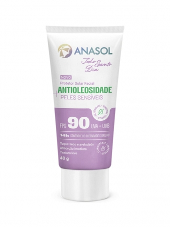 Anasol Todo Santo Dia Protetor Solar Facial Antioleosidade Sensitive FPS 90