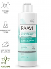 Tônico Adstringente Facial Raavi Controle da Oleosidade 200ml
