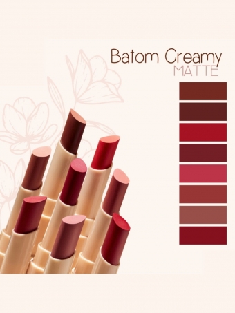 Batom Creamy Matte Glass Rubyrose