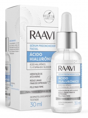 Sérum Preenchedor Facial Ácido Hialurônico Raavi 30ml
