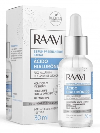 Sérum Preenchedor Facial Ácido Hialurônico Raavi 30ml