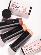 Base Stick FPS 50 Média - Pó Compacto FPS 50 Médio - Gel de Limpeza Profunda (Brinde)