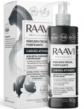 Máscaras Faciais Revitaliza Rejuvenesce Purifica Raavi - CARVÃO ATIVADO