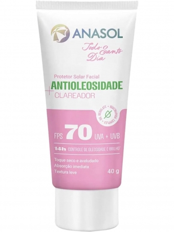 Protetor Solar Facial Clareador Todo Santo Dia FPS70 40g