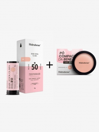 Base Stick FPS 50 Clara + Pó Compacto FPS 50 Clara Hidrabene
