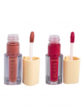 Duo Batom Liquido Velvety Glass BG03 e BG07 Ruby Rose