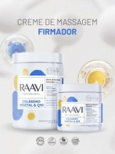 Creme de Massagem Colágeno Vegetal e Q10 Raavi