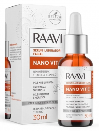 Sérum Iluminador Facial Nano Vit C Raavi 30ml