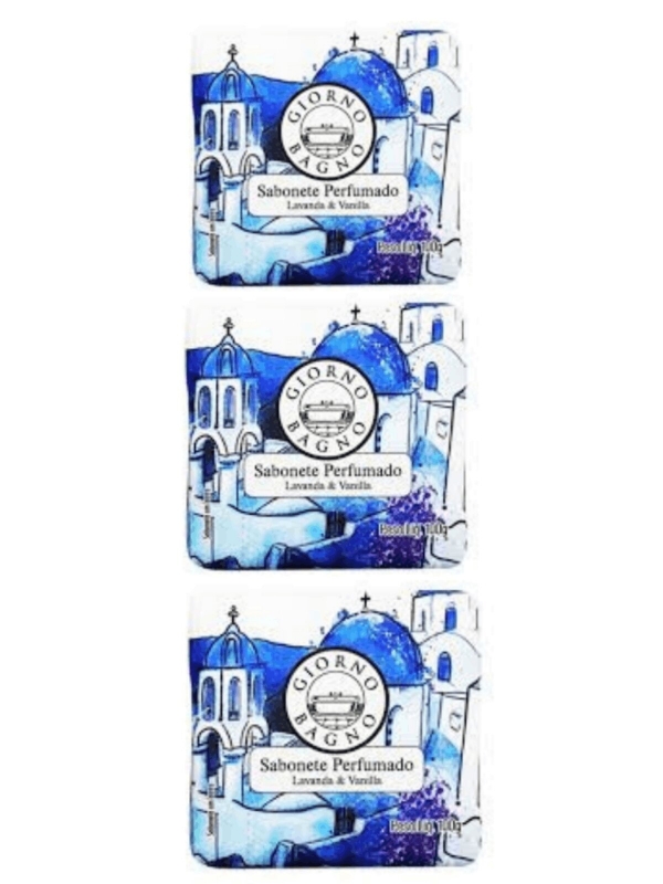 Kit 3 Sabonetes 100G Lavanda e Vanilla - Giorno Bagno
