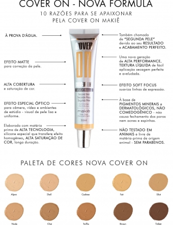 Base Liquida Cover On 30ml Makiê