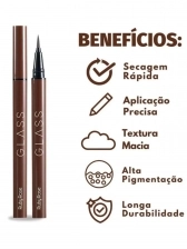 Caneta Delineadora Marrom Ruby Rose Glass Dark Brown - Marrom Glass Dark Brown