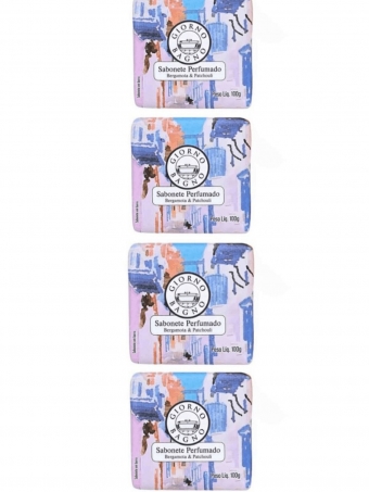 Kit 4 Sabonetes 100G Bergamota e Patchouli - Giorno Bagno