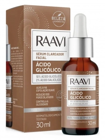 Sérum Facial Reduz Poros Dilatados Raavi Ácido Glicólico 30ml