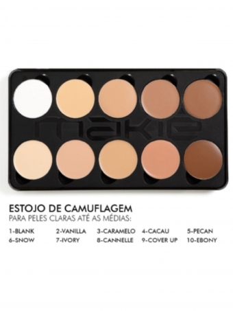 Estojo Camuflagem Peles Cor Clara A Media 10x4g Makie