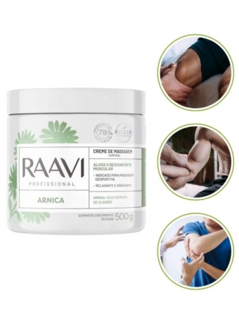 Creme de Massagem Arnica Raavi 500g