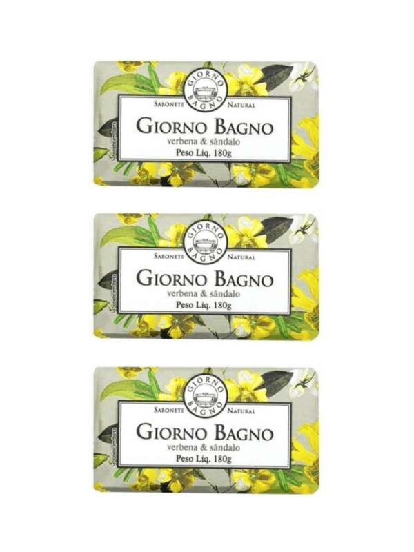 Kit 3 Sabonetes Verbena e Sandalo - Giorno Bagno