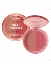 Combo Blush Compacto Dual Cheeks 1-2 e Iluminador Celestial Shine Radiante Aura Ruby Rose