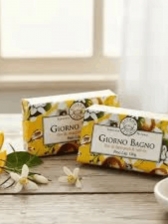 Kit 4 Sabonetes Flor De Laranjeira e Vetiver - Giorno Bagno
