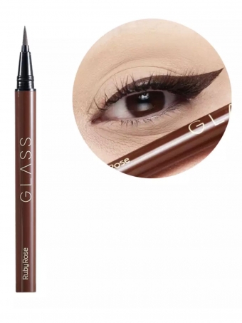 Caneta Delineadora Marrom Ruby Rose Glass Dark Brown