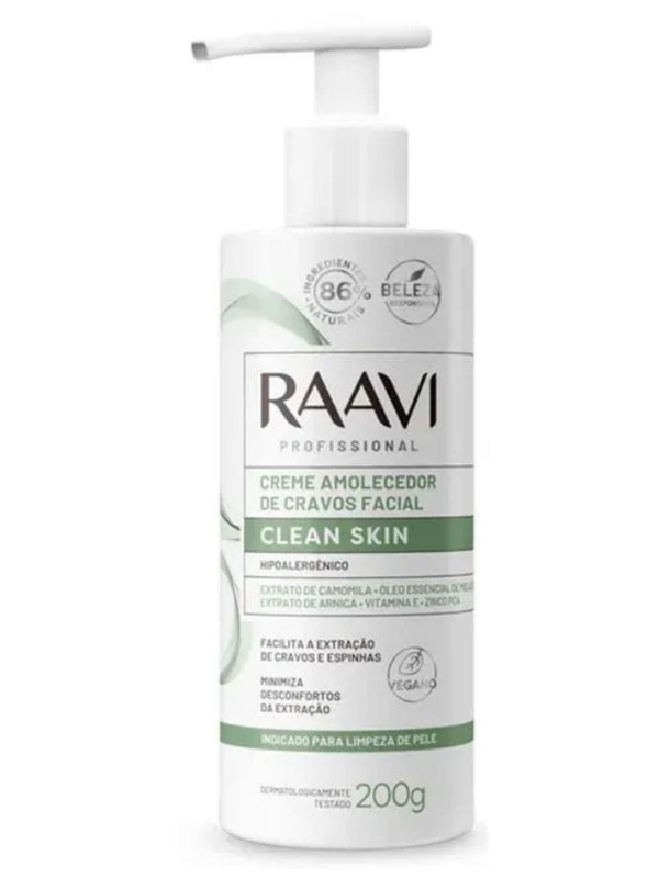 Creme Raavi Amolecedor de Cravos Facial Clean Skin 200g
