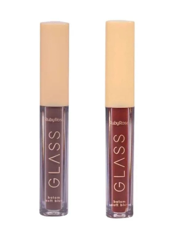Duo Batom Líquido Soft Blur Glass BG02 e BG04 Ruby Rose
