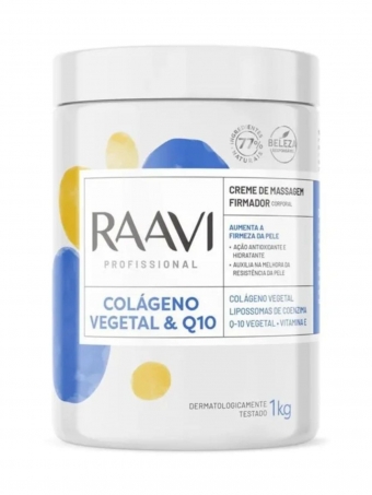 Creme de Massagem Colágeno Vegetal e Q10 Raavi