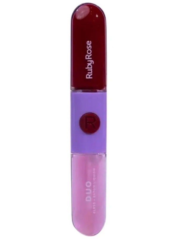 Batom E Gloss Liquido Duo Rubyrose - LD07