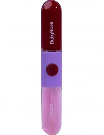 Batom E Gloss Liquido Duo Rubyrose