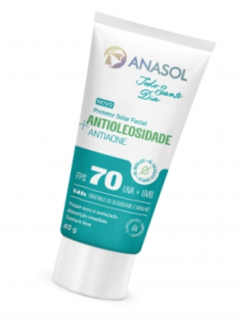 Anasol Todo Santo Dia Protetor Solar Facial Antioleosidade Antiacne FPS 70