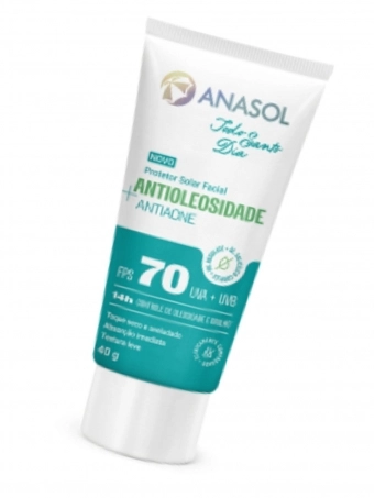 Anasol Todo Santo Dia Protetor Solar Facial Antioleosidade Antiacne FPS 70