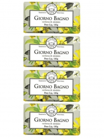 Kit 4 Sabonetes Verbena e Sandalo - Giorno Bagno