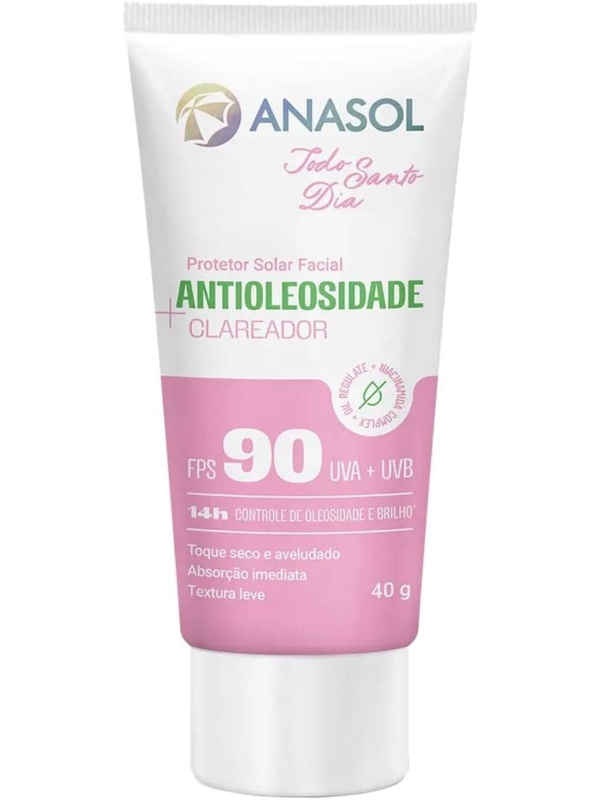 Protetor Solar Facial Clareador Todo Santo Dia FPS90 40g