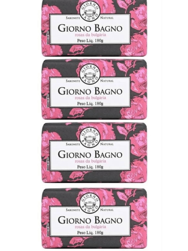 Kit 4 Sabonetes Rosas Da Bulgaria - Giorno Bagno