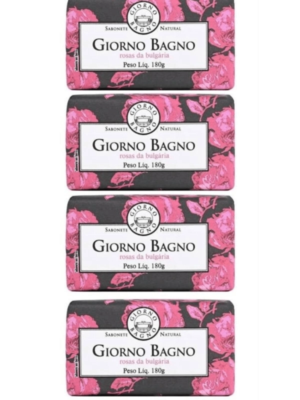Kit 4 Sabonetes Rosas Da Bulgaria - Giorno Bagno