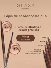 Lápis de Sobrancelhas Duo Glass Ruby Rose