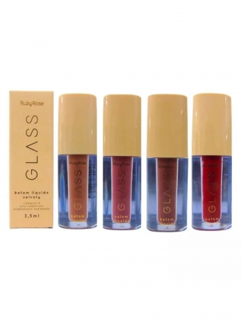 Batom Liquido Velvety Glass Ruby Rose