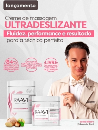 Creme de Massagem Ultradeslizante Raavi Profissional 1kg