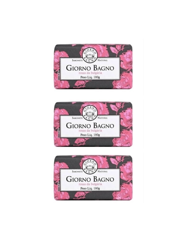 Kit 3 Sabonetes Rosas Da Bulgaria - Giorno Bagno