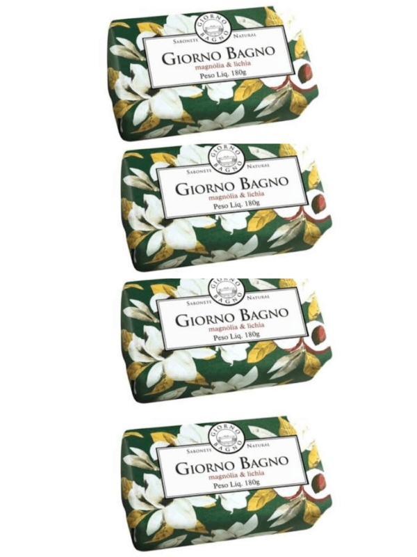 Kit 4 Sabonetes Magnolia e Lichia - Giorgino Bagno