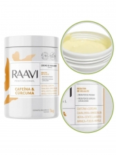Creme de Massagem Redutor Cafeína Cúrcuma RAAVI 1Kg