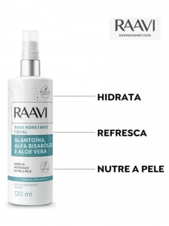 Água Hidratante Facial Raavi 120ml