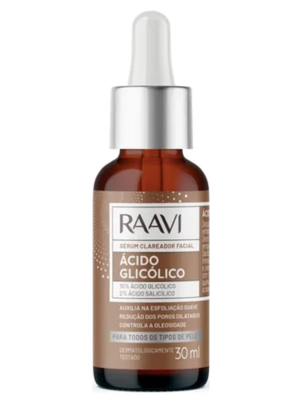Sérum Facial Reduz Poros Dilatados Raavi Ácido Glicólico 30ml