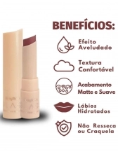 Batom Creamy Matte Glass Rubyrose - GL01