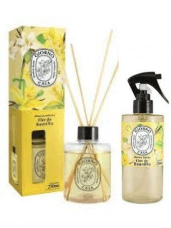Kit Flor De Baunilha Difusor + Home Spray - Giorno Bagno