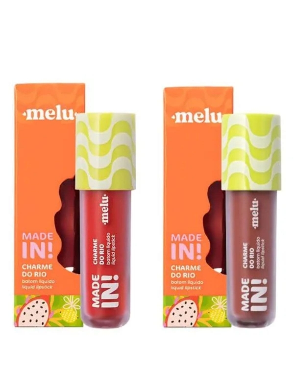 Combo Batom Liquido Charme do Rio Cores Ipanema e Guanabara Made In
