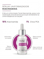Sérum Uniformizador Facial Niacinamida Raavi 30ml