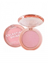 Combo Blush Compacto Dual Cheeks 1-2 e Iluminador Celestial Shine Radiante Aura Ruby Rose