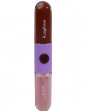 Batom E Gloss Liquido Duo Rubyrose - LD10