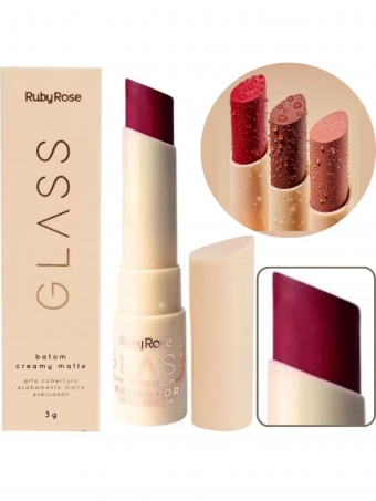 Batom Creamy Matte Glass Rubyrose