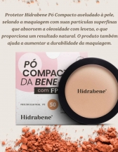 Protetor Solar Facial Pó Compacto Hidrabene Fps50 10g - CLARO
